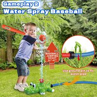 Ensemble lanceur de balles d'eau en plastique Crocodile avec batte et balles pour les garçons, jeu en plein air