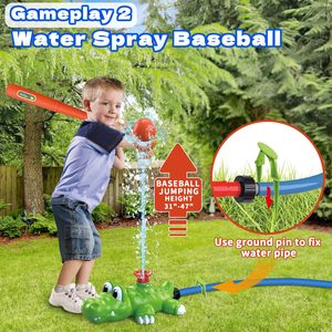 Crocodile Plastic Water Ball Launcher Set with Bat and Balls for Boys Outdoor Play - Product Image 5