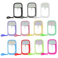 Étui en silicone pour flacon de parfum rechargeable en plastique vide de 50 ml, format poche, porte-carte de crédit, sans flacon