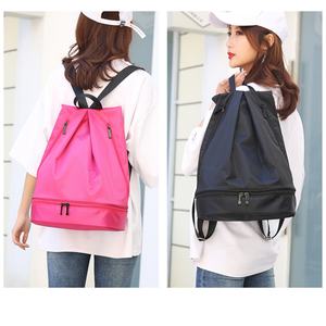 Sac à dos promotionnel personnalisé avec logo, étanche, antivol, en polyester recyclé, avec cordon de serrage rétractable - Product Image 4