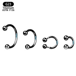 Anneau de nez en titane en forme de C 1,2 mm G23 ASTM F136 Bijoux corporels pour piercing - Product Image 5