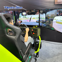 Renixsim Llave en Mano Comercial Motion Sim Racing Cockpit E-Sports Profesional 4 Actuadores Simulador de Conducción