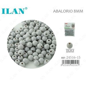 Perline Ilan Abalorio 8mm in Tinta Unita per Creazione di Gioielli - Product Image 1