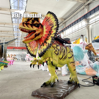 Manège Dinosaure pour Enfants - Construction en Fibre de Verre pour Utilisation Intérieure/Extérieure dans les Centres Commerciaux et Parcs d'Aventures