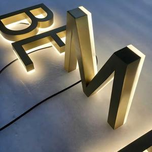 Custom Design Stainless Steel LED 3D <b>Letter</b> Store Sign with Backlight for Outdoor/Office Use - Product Image 3