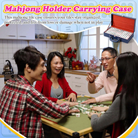 Boîte de protection de luxe pour tuiles de Mahjong MeldVerse - Étui de rangement durable en cuir et feutre, écologique, portable pour les soirées de jeu et les voyages