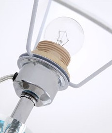American semplice creativo luce blu <span class=keywords><strong>paralume</strong></span> in vetro per la decorazione camera da letto elettrico vetro vetro lampada da tavolo fornitura - Product Image 4