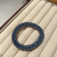 Coletero de Pelo Elegante y Sencillo, con Cristales, Brillante, Elástico, para Niñas y Mujeres, Gran Venta
