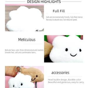 พวงกุญแจตุ๊กตาเมฆนุ่มน่ารักพวงกุญแจตุ๊กตายัดนุ่นสำหรับนักเรียนกระเป๋าเป้สะพายหลังจี้เสน่ห์สำหรับเพื่อนคู่รัก<span class=keywords><strong>ของ</strong></span>ขวัญ - Product Image 3