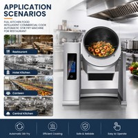 Mesin Robot Masak untuk Restoran, Robot Penggoreng Cerdas, Mesin Masak Komersial