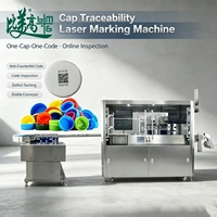 Machine de marquage laser automatique pour bouchons de bouteilles, pour la collecte de données de codes QR et le tri précis des produits défectueux