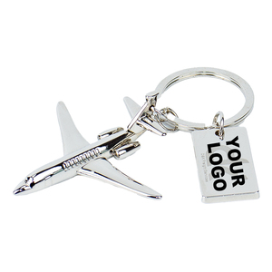 Accesorios de llavero con forma de avión 3D <span class=keywords><strong>en</strong></span> blanco <span class=keywords><strong>a</strong></span> logotipo personalizado mensaje grabado texto Metal avión llavero mostrar regalo - Product Image 1