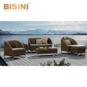 Sud-est asiatico Stile Collina Manor Naturale Rattan del PE e In Alluminio Tavolo Da Pranzo Rotondo e 4 Da Pranzo Poltrone - Product Image 3