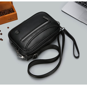 Sac messager vintage à bandoulière pour homme, nouveau design, matériau PU de qualité, style carré décontracté, décoration avec logo, pour un usage quotidien - Product Image 6