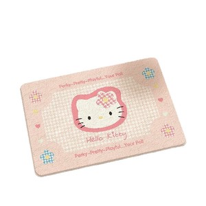 เสื่ออาบน้ำลายการ์ตูนเฮลโลคิตตี้รูปสี่เหลี่ยมผืนผ้าเลียนแบบแคชเมียร์ดูดซับได้ไม่ลื่นสำหรับห้องนอนห้องน้ำใช้ในบ้าน - Product Image 2