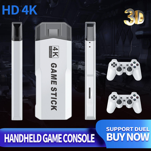 Console de jeu portable <span class=keywords><strong>M2</strong></span> 4K avec manette sans fil 2,4 GHz, prise EU, mémoire 64 Go, 5000-10000 jeux, style rétro, console de jeu TV - Product Image 1