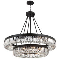 Lustre moderne de luxe en cristal taillé à la main, à deux niveaux, avec cadre métallique rond, éclairage suspendu personnalisé pour salon, villa, hôtel