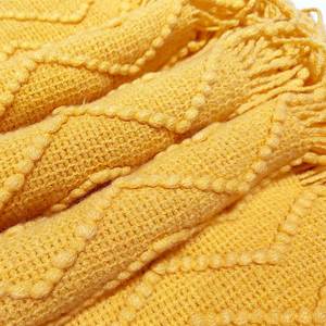 NEW Super Soft Acrylic Textured Solid Decorative <b>Throw</b> Lightweight Knitted Blanket <b>for</b> <b>Bed</b> and Sofa - Product Image 4