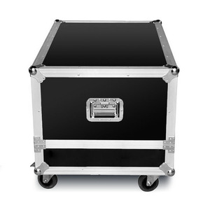 पोर्टेबल ओएम कस्टम निजी लोगो एल्यूमीनियम लकड़ी एवा भारी शुल्क आईपी 65 उड़ान मामले में डबल स्पिनर व्हील बंद काले - Product Image 4