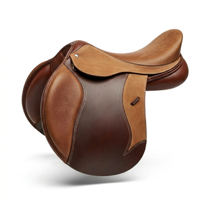 Silla de Doma Inglesa de Cuero Premium con Arco de Plástico, Cómoda para Montar y Carreras, Equipo Duradero para Caballos - Product Image 1