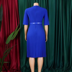 <span class=keywords><strong>Abiti</strong></span> estivi alla moda D562 da donna, casual ed <span class=keywords><strong>eleganti</strong></span>, con scollo a V, mezza manica, plissettati, abito da ufficio, <span class=keywords><strong>abiti</strong></span> africani da donna. - Product Image 3