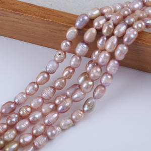 Perles d'eau douce naturelles violettes en gros, 18 cm, 5-6/6-7 mm, en forme de fil, perles en vrac pour la fabrication de bijoux DIY - Product Image 3
