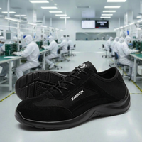 Chaussures de sécurité antistatiques ESD unisexes JIANKUN modèle 822 en daim et cuir de vachette, avec embout en acier et semelle anti-perforation respirante