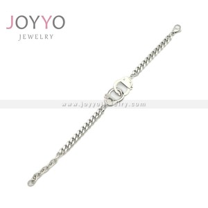 Personalizzare Logo <span class=keywords><strong>nome</strong></span> bracciale bracciale moda Design personalizzato Figaro catena bracciale in acciaio inox - Product Image 4