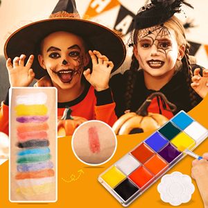 Kit <span class=keywords><strong>de</strong></span> Pintura Facial Premium para Halloween, Set <span class=keywords><strong>de</strong></span> Maquillaje Seguro y No Tóxico, Suministros Lavables para Pintar el Cuerpo en Fiestas y Festivales para Niños - Product Image 2