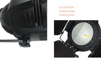 Lumière de scène 200W COB LED blanc froid + blanc chaud, lumière PAR de studio avec plaque de blocage de la lumière avec DMX pour fête, mariage, théâtre, concert
