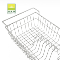 Panier d'organisation de cuisine moderne et durable en acier inoxydable 304, réglable et antirouille, pour séchage de vaisselle et rangement de fruits/légumes