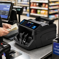 Compteur de billets professionnel 2830D avec écran TFT de 3,5 pouces, machine de comptage de monnaie multi-devises à capteur CIS unique pour banques et commerces de détail