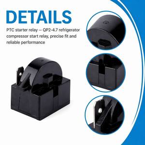 Relais de démarrage QP2-4.7 1 broche Relais de démarrage de réfrigérateur avec protection contre les surcharges de réfrigérateur 6750C-0005P Relais QP2-4r7 - Product Image 3