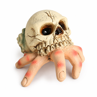 Main de fantôme crâne réaliste en résine, jouet de farce, accessoire effrayant pour Halloween, idéal pour maison hantée, jardin, pelouse, bureau et blagues