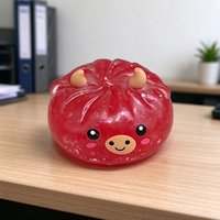 Jouet à presser sensoriel anti-stress en forme de vache des Highlands, moelleux, craquant et non-rétractable, pour le divertissement, entrepôt USA