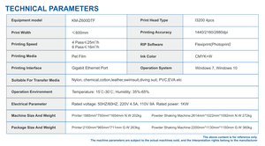 KM-Z600FZ4 công nghiệp máy in dtf Epson i3200 4 đầu in hệ thống 600mm Cmyk + chu kỳ khuấy mực trắng + Báo động thiếu mực - Product Image 2