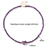 Collier en tungstène perlé Mengte 2026 avec pendentif cœur en pierre, chaîne de perles d'été, style luxe léger, cadeau d'anniversaire parfait pour femme