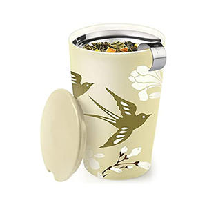 400ml porcellana colore personalizzato e logo in acciaio inox filtro in ceramica kati <span class=keywords><strong>tazza</strong></span> di tè <span class=keywords><strong>infusore</strong></span> <span class=keywords><strong>con</strong></span> <span class=keywords><strong>infusore</strong></span> cestino - Product Image 1