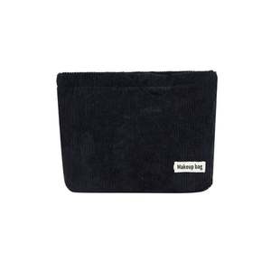 Eco Friendly Custom Logo Travel Portable Corduroy Toiletry Makeup Pouch Zipper Cosmetic <b>Storage</b> Bag Gifts <b>Make</b> <b>up</b> Bags Girl - Product Image 1