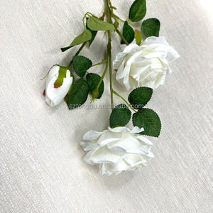 Fabricant d'approvisionnement direct Vente en gros Fleur de simulation de rose roulée à 7 têtes pour la maison Scène d'hôtel pour Noël Fête des mères - Product Image 2