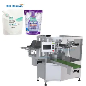 Automatic 400ml 500ml Standing Doypack Pouch Packing Machine Fabric Softener Plastic Spout Bag Filling Sealing Machine