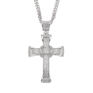 Hip Hop Classic <b>Cross</b> Pendant Necklace Men's Hip Hop Necklace Hiphop - Product Image 4