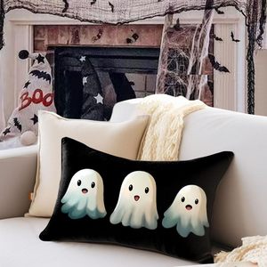 RABUSOFA Funny Ghost Halloween Housses de coussin décoratives 12x20 pouces Intérieur/Extérieur Lombaire Fournitures de vacances - Product Image 3