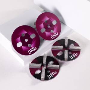 4'' 80 #   Disco de Diamante para Pulir Pisos de Concreto con Segmentos Gruesos para Eliminar Revestimientos de Terrazo - Product Image 1