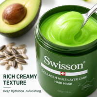 Masque capillaire au collagène, masque capillaire anti-frisottis, lissant, au beurre d'avocat, nourrissant, réparateur pour cheveux secs, OEM