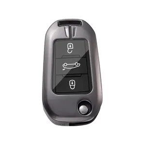 Mode Metall Zink Legierung Fernbedienung Autos chl üssel schale Peugeot Citroen C4 Ersatzteile C5 X7 Autozubehör für Citroen c elysee