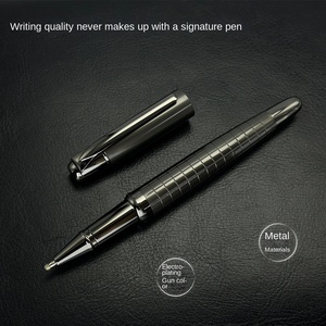 Luxuriöser Schwarzer Metall-Kugelschreiber 1,0mm Glatt Schreibender Rollerpen mit Individuellem Logo Geschenkstift MSDS-Getestet - Product Image 3