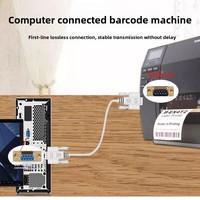 Cable de puerto serie RS232 D-SUB9 macho a macho de 1,5 m, de acero revestido de cobre para ordenadores personales