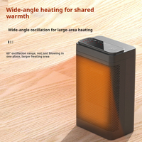 Nouveau ventilateur chauffant portable USB sur batterie, avec télécommande et écran tactile de contrôle de la température, écoénergétique
