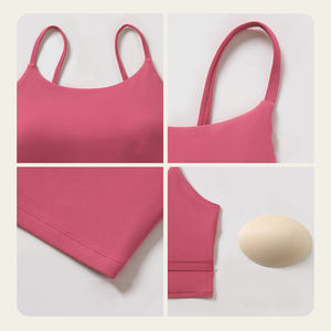 เสื้อกั๊กครอปสำหรับผู้หญิงเสื้อกล้ามออกกำลังกายโยคะด้านหลังสวยใหม่2024 - Product Image 4